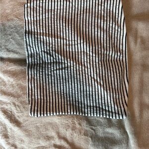 Striped Black and White Women's tube top